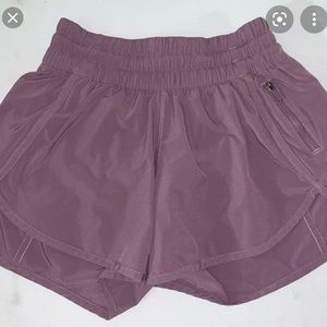 Purple lululemon tracker shorts